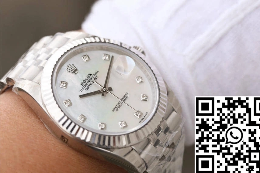 White M126334-0020 Datejust Factory EW Dial Rolex Mother-Of-Pearl 0408